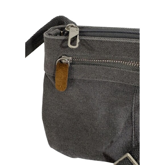 Travelon Anti-Theft Heritage Crossbody Bag Gray RFID Slash-Resistant Purse - Picture 2 of 13